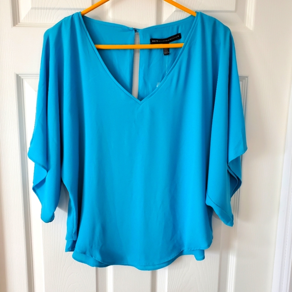 White House Black Market ES V-Neck Kimono Blouse